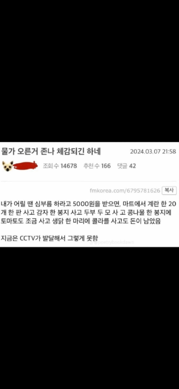 오른 물가실감하네요ㅋㅋ_ㅋㅋㅋㅋㅋㅋㅋㅋㅋ.jpg